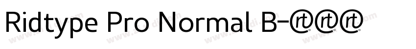Ridtype Pro Normal B字体转换